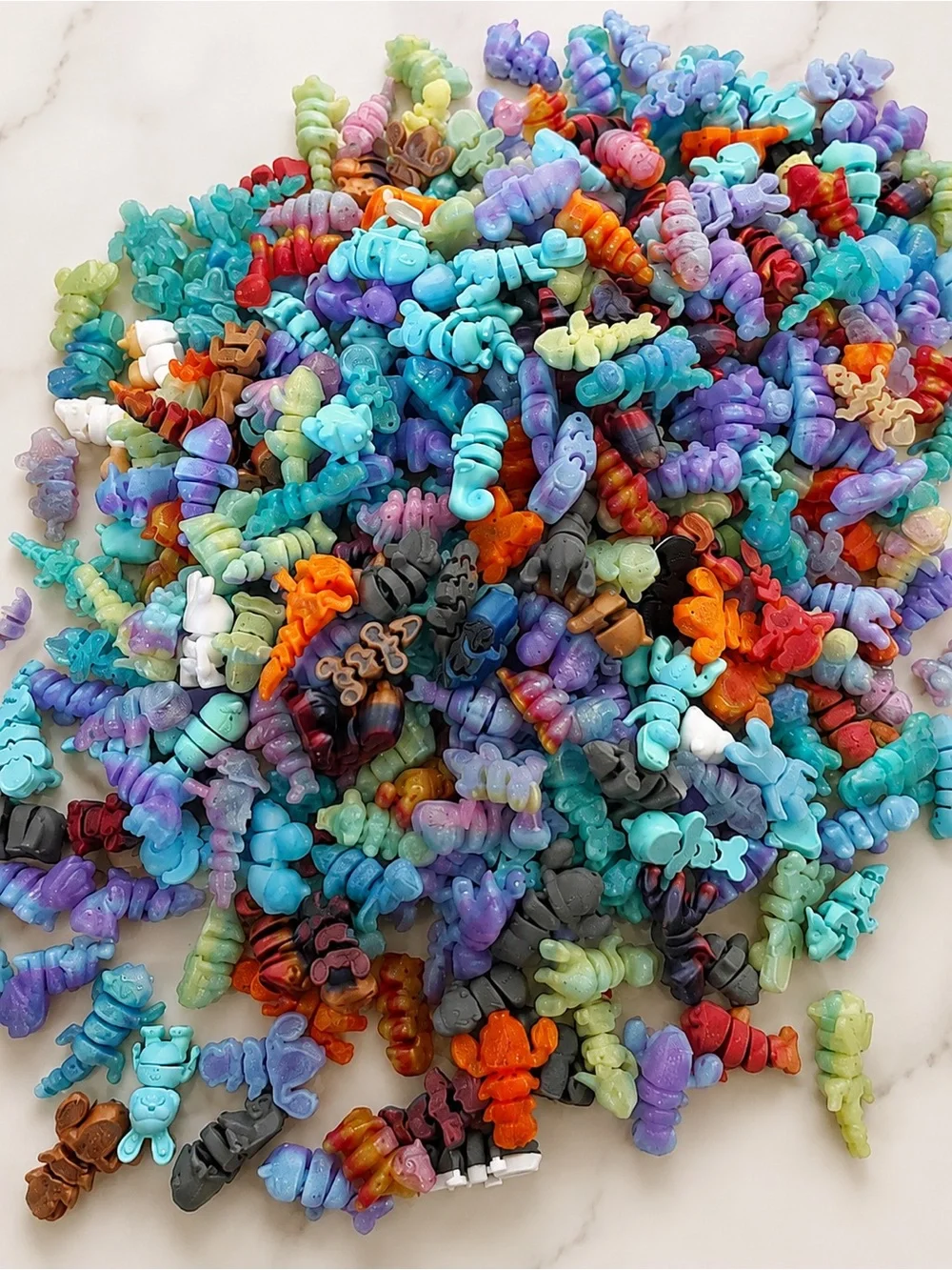 Multicolor 3d printer made Kids Bead Critter Set - Learning Threading Toys